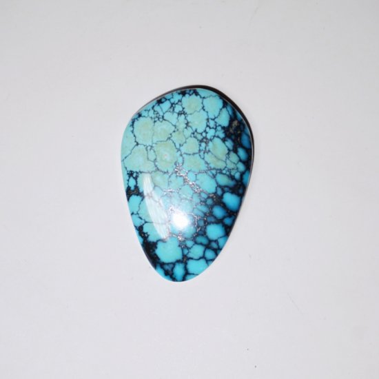 High quality natural blue webbed turquoise cab